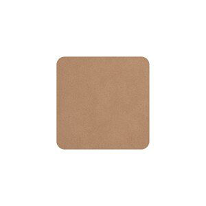 Sada 4 ks podtácků z imitace kůže 10x10 cm SOFT LEATHER ASA Selection - světle hnědá