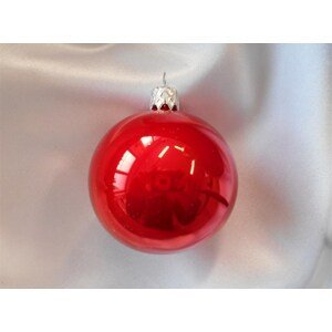 Vánoční ozdoby Velká vánoční koule 4 ks - červená lesklá