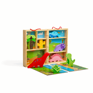 Bigjigs Toys Krabička na hraní - Dinosauři