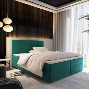 MSL Kontinentální čalouněná postel LENKA (140 x 200 cm) Barva látky: KRONOS 13