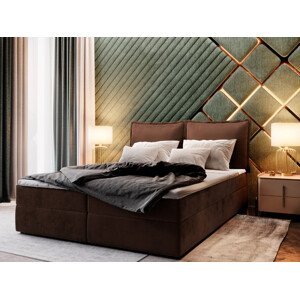 MSL Kontinentální čalouněná postel LOTO (140 x 200 cm) Barva látky: MONOLITH 29