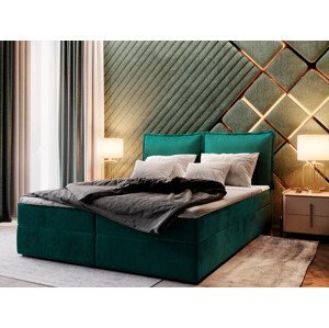 MSL Kontinentální čalouněná postel LOTO (140 x 200 cm) Barva látky: MONOLITH 37