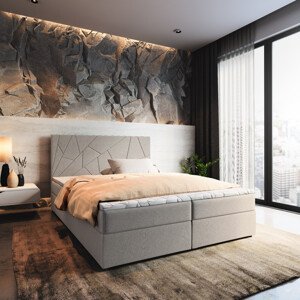 MSL Kontinentální čalouněná postel MADONA (160 x 200 cm) Barva látky: INARI 52