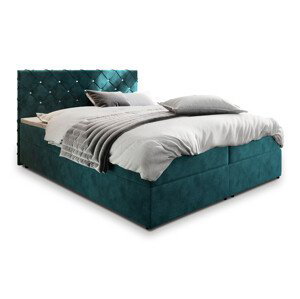 MSL Kontinentální čalouněná postel RIVOL (140 x 200 cm) Barva látky: MAGIC VELVET 2221