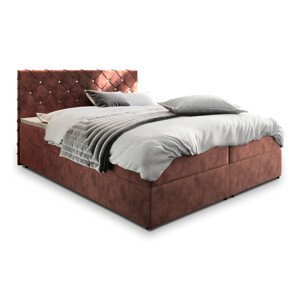 MSL Kontinentální čalouněná postel RIVOL (140 x 200 cm) Barva látky: MAGIC VELVET 2258