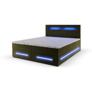 MSL Kontinentální čalouněná postel MANA (140 x 200 cm) Barva látky: MONOLITH 38