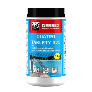 Debbex Bazénová chemie Cranit Triplex tablety 4v1 - dezinfekce, proti řasám a vločkování 1kg