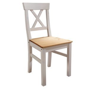 GK Židle z masivu borovice MARTA, Bílá 49 cm