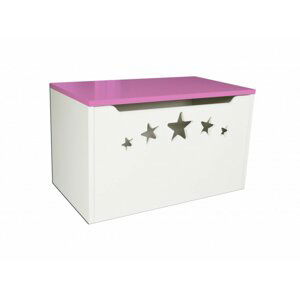 HB Box na hračky - hvězdy růžové 70cm/42cm/40cm