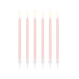 PCo Dortové svíčky - růžová 14cm, 12ks