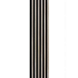 WallART Dekorativní nástěnné lamely s filcem, Dub Sonoma / černý 270x30x0,8 cm - 6 lamel