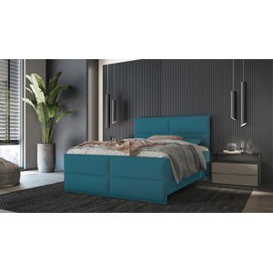 SFAB Kontinentální čalouněná postel PIZA (160x200 cm) Barva látky: Modrá (Element 14)