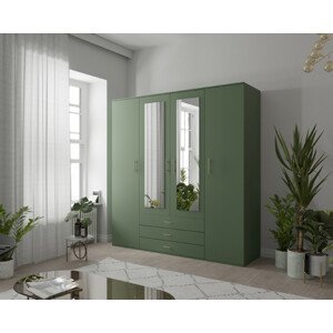 ARK Šatní skříň OLYMP, Zelená 200 cm