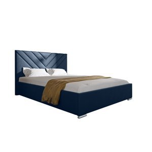 Eka Čalouněná postel MERKURY - Kronos 180x200 cm Barva látky: Modrá (09), Úložný prostor: S dřevěným rámem úložného prostoru