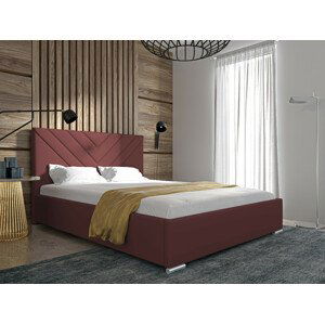 Eka Čalouněná postel MERKURY - Kronos 180x200 cm Barva látky: Starorůžová (29), Úložný prostor: S dřevěným rámem úložného prostoru