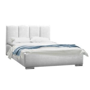 Eka Čalouněná postel Cassandra - Eko-kůže (180x200 cm) Barva látky Eko-kůže: Bílá (17), Úložný prostor: S dřevěným rámem úložného prostoru