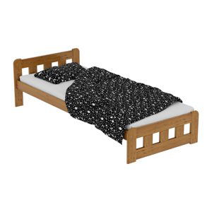 Maxi Zvýšená postel z masivu Nikola 80 x 200 cm - barva Dub ROŠT ZDARMA