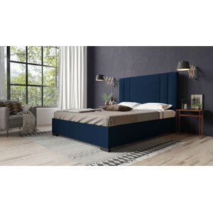 Eka Čalouněná postel Berry 90x200 cm Barva látky Riviera: Královská modrá (81), Úložný prostor: Bez úložného prostoru