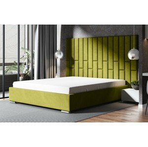 Eka Čalouněná postel Lana 140 x 200 cm Barva látky Trinity: (2312) Zelená, Úložný prostor: Bez úložného prostoru