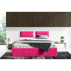 Eka Čalouněná postel Lucy - 140x200 cm Barva látky Trinity: (2310) Růžová, Úložný prostor: Bez úložného prostoru