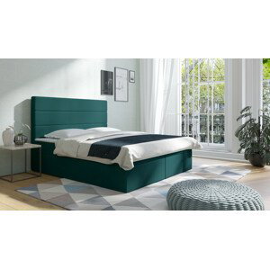 Eka Kontinentální čalouněná postel Malibu - Riviera (120x200 cm) Barva látky Riviera: Zelená (38)