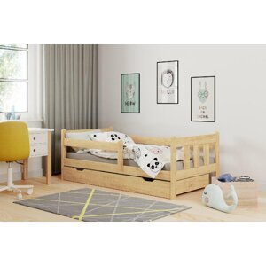 STA Dětská postel z masivu IRINA - 160x80 cm, Přírodní borovice