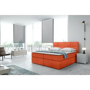 Eka Kontinentální čalouněná postel Smoth - Cassablanca (120x200 cm) Barva látky Trinity: (2317) Oranžová