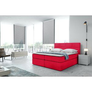Eka Kontinentální čalouněná postel Smoth - Cassablanca (200x200 cm) Barva látky Trinity: (2309) Červená