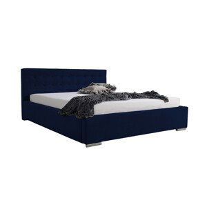 Eka Čalouněná postel Anastasia - Fresh 90x200 cm Barva látky - Fresh: Modrá (11), Úložný prostor: S kovovým rámem úložného prostoru