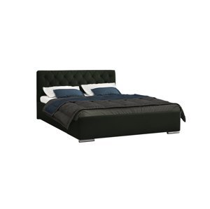 Eka Čalouněná postel Elegant - Fresh 90x200 cm Barva látky - Fresh: Zelenošedá (16), Úložný prostor: S dřevěným rámem úložného prostoru