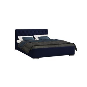 Eka Čalouněná postel Elegant - Fresh 90x200 cm Barva látky - Fresh: Modrá (11), Úložný prostor: S dřevěným rámem úložného prostoru