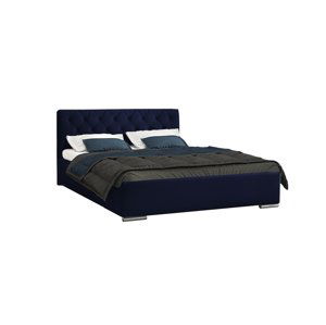 Eka Čalouněná postel Elegant - Fresh 120x200 cm Barva látky - Fresh: Modrá (11), Úložný prostor: S kovovým rámem úložného prostoru
