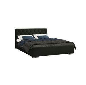 Eka Čalouněná postel Elegant - Fresh 120x200 cm Barva látky - Fresh: Zelenošedá (16), Úložný prostor: S kovovým rámem úložného prostoru
