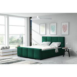 Eka Čalouněná postel Passion - Kronos 160x200 cm Barva látky: Smaragdová (19), Úložný prostor: Bez úložného prostoru