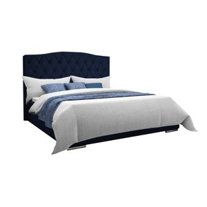 Eka Čalouněná postel Valentyn - Fresh 90x200 cm Barva látky - Fresh: Modrá (11), Úložný prostor: S dřevěným rámem úložného prostoru