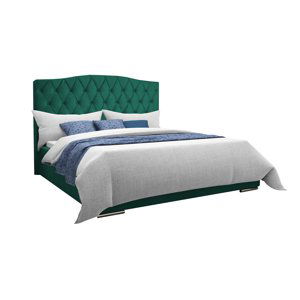Eka Čalouněná postel Valentyn - Fresh 140x200 cm Barva látky - Fresh: Azurová (30), Úložný prostor: S dřevěným rámem úložného prostoru