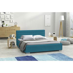 Eka Čalouněná postel Swift - Kronos 90x200 cm Barva látky: Azurová (13), Úložný prostor: Bez úložného prostoru