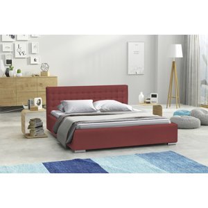 Eka Čalouněná postel Swift - Kronos 120x200 cm Barva látky: Starorůžová (29), Úložný prostor: S dřevěným rámem úložného prostoru