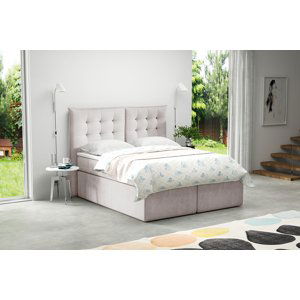 Eka Kontinentální čalouněná postel Soft - Cassablanca (120x200 cm) Barva látky Trinity: (2323) Tmavá růžová