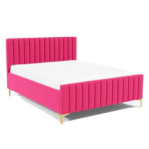 Eka Čalouněná postel SUTRA zvýšená 120x200 cm Barva látky Trinity: (2310) Růžová, Úložný prostor: S dřevěným rámem úložného prostoru