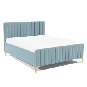 Eka Čalouněná postel SUTRA zvýšená 120x200 cm Barva látky Trinity: (2322) Světlá modrá, Úložný prostor: Bez úložného prostoru