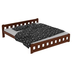 Maxi Zvýšená postel z masivu Nikola 180 x 200 cm - barva Ořech ROŠT ZDARMA
