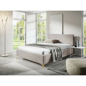 Eka Čalouněná postel SARAH+ 90x200 cm Barva látky Trinity: (2310) Růžová, Úložný prostor: S dřevěným rámem úložného prostoru
