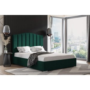 Eka Čalouněná postel MARGOT - Kronos 160x200 cm Barva látky: Smaragdová (19), Úložný prostor: Bez úložného prostoru
