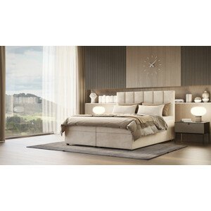 SFAB Kontinentální čalouněná postel VENUS (90x200 cm) Látka Velutto: Velutto 02 - Béžová