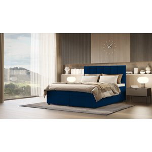 SFAB Kontinentální čalouněná postel VENUS (90x200 cm) Látka Velutto: Velutto 25 - Námořnická modř