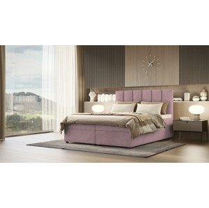 SFAB Kontinentální čalouněná postel VENUS (90x200 cm) Látka Velutto: Velutto 14 - Růžová