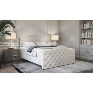 SFAB Kontinentální čalouněná postel ROMA (140x200 cm) Látka Velutto: Velutto 20 - Černá