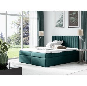 Eka Kontinentální čalouněná postel CONDOR - Trinity (90x200 cm) Barva látky Trinity: (2328) Tmavá zelená