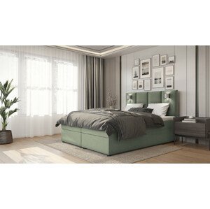 SFAB Kontinentální čalouněná postel PARMA (180x200 cm) Barva látky: Zelená (Inari 34)